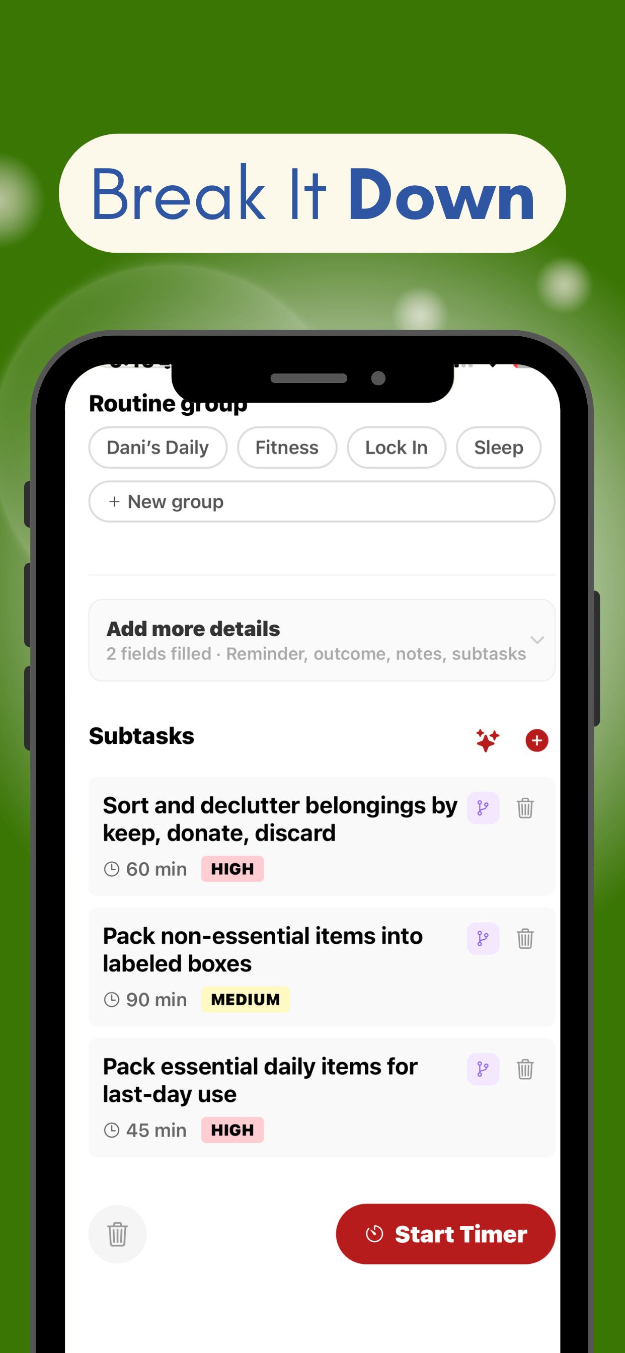 Break It Down · AI subtasks