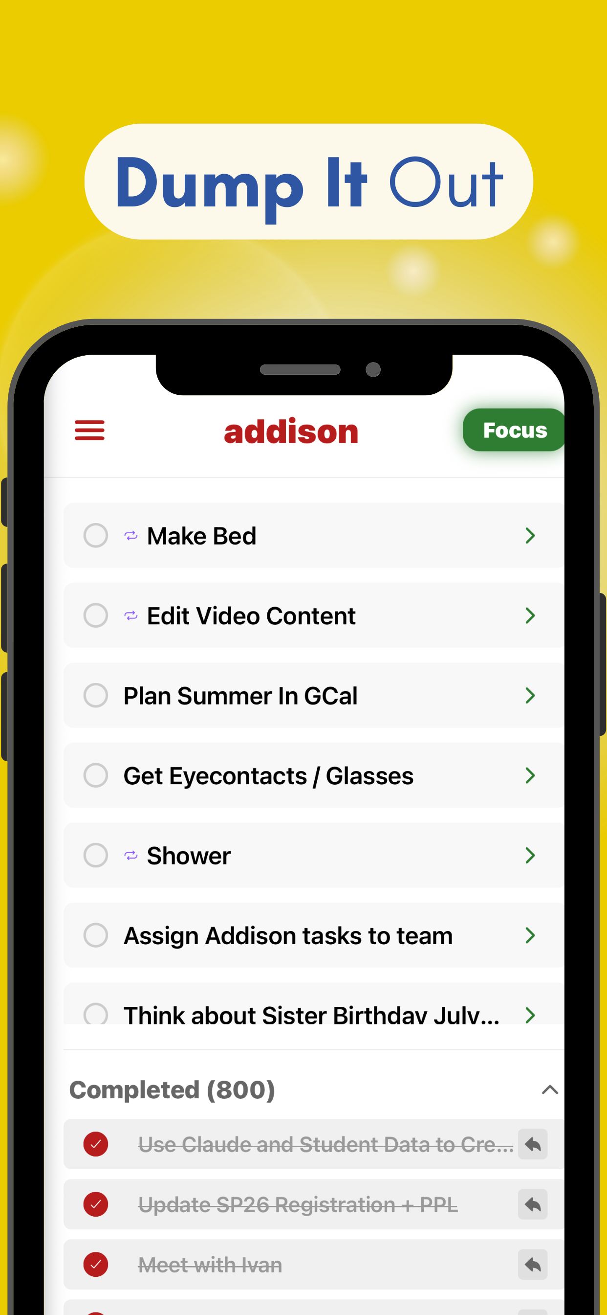 Dump It Out · quick task capture
