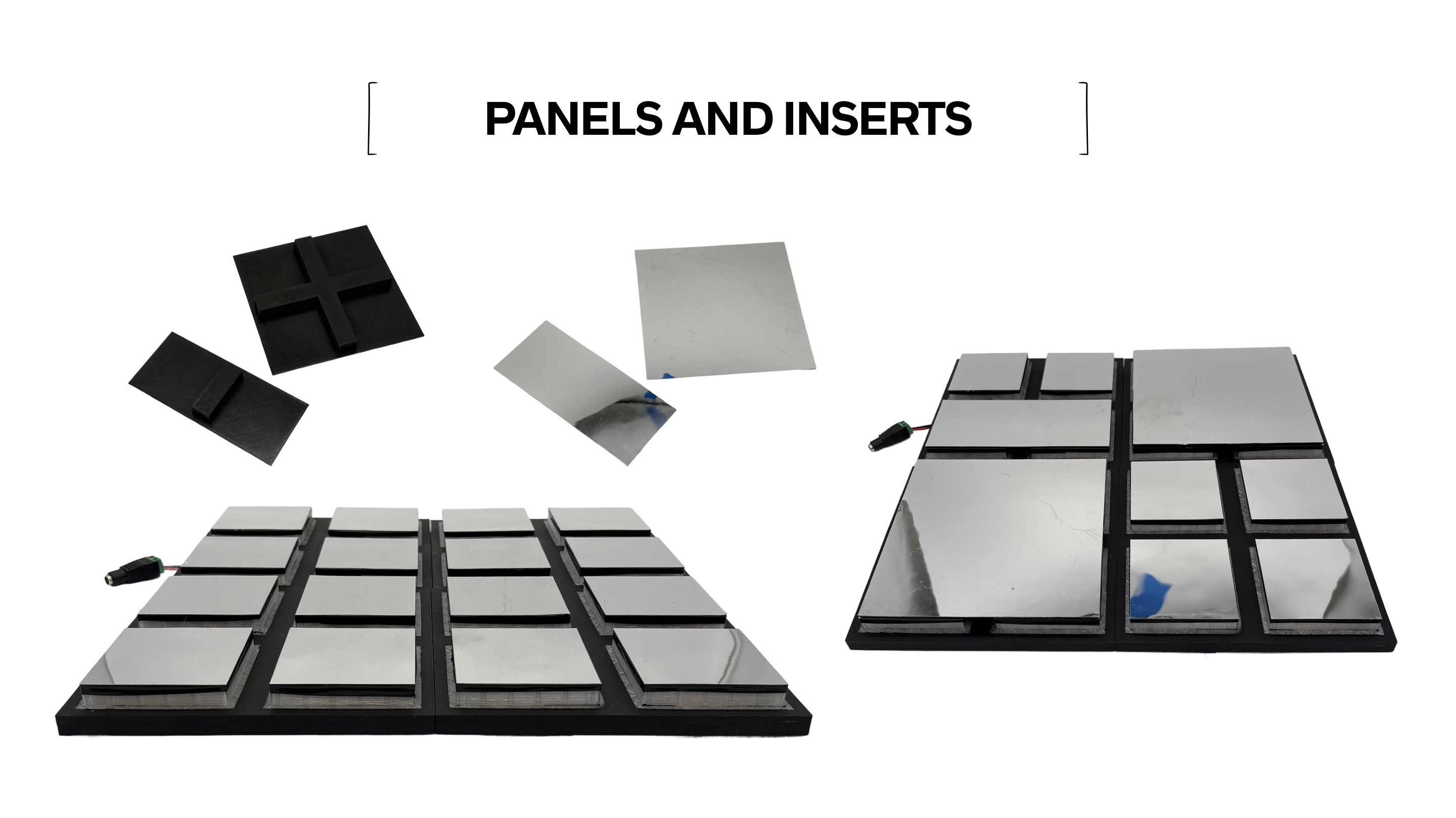 Cubos base panels and mirrored inserts