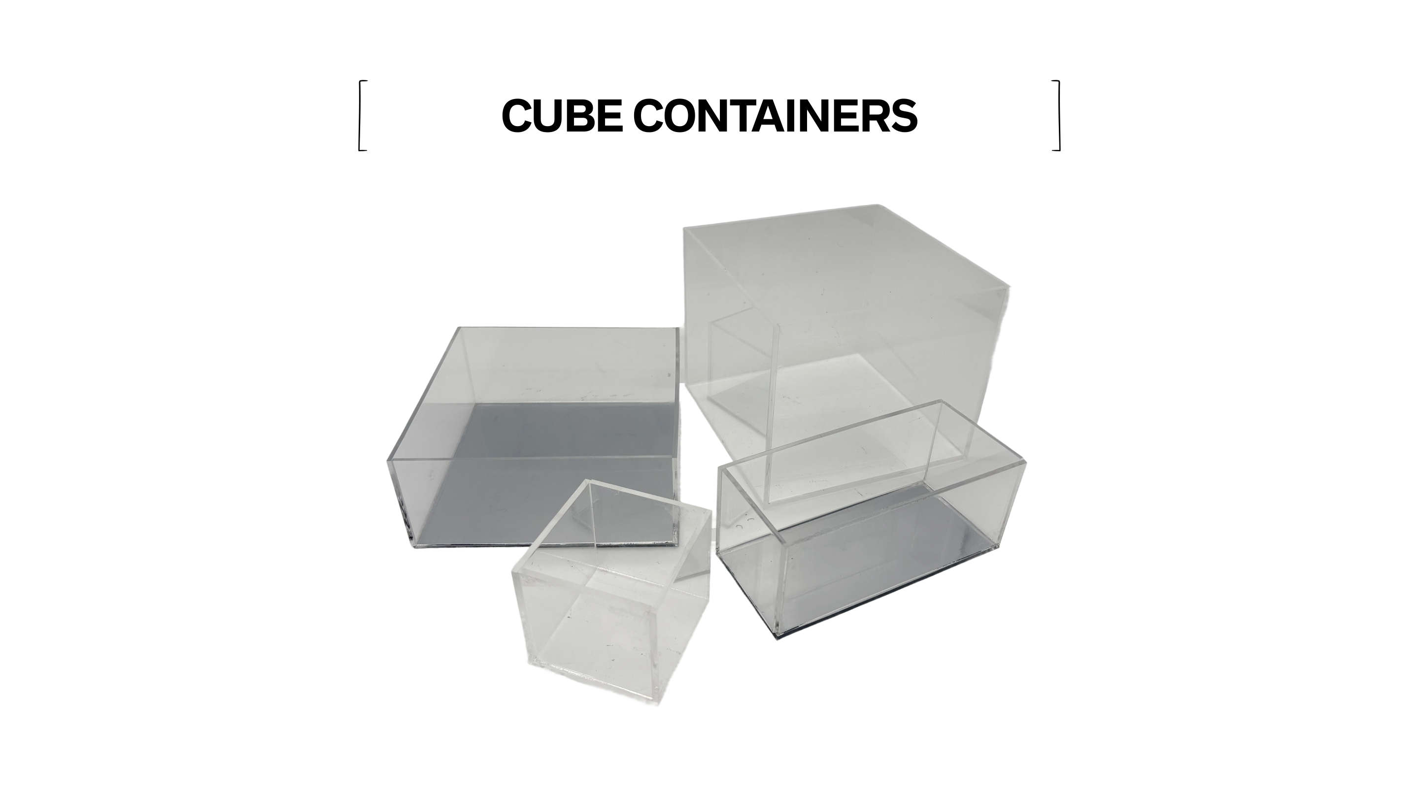 The four sizes of Cubos containers