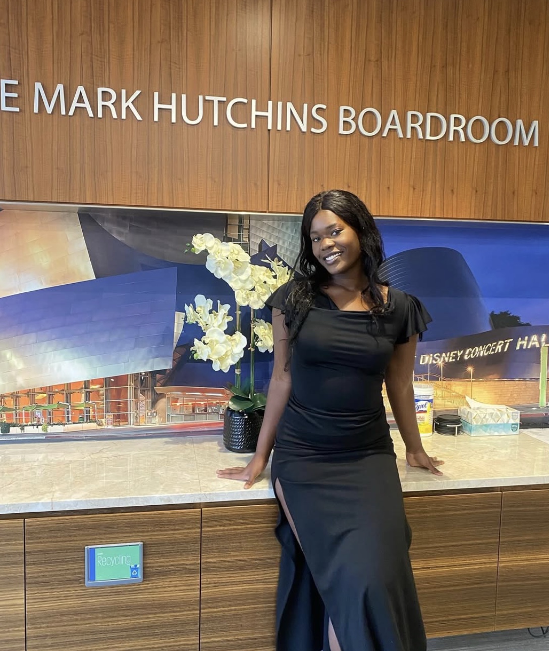 Eunice-Danielle at the Mark Hutchins Boardroom