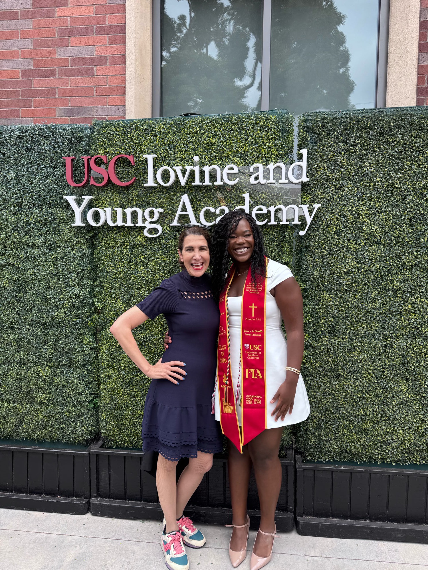 Eunice-Danielle with Tina Sharkey at the USC Iovine and Young Academy